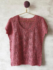 Celina summer top with frost-work by Önling, silk knitting kit