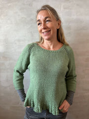 Chili ruffle sweater by Önling, knitting pattern Knitting patterns Önling - Katrine Hannibal 