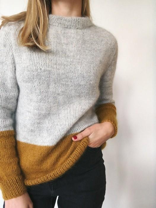 Contrast Sweater by Petiteknit, knitting pattern Knitting patterns PetiteKnit 