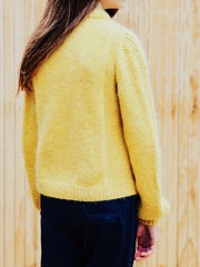 Strikkeopskrift til Copenhagen Sweater designet af June Thomsen for Yarn Lovers, mend perlestrik på ryggen