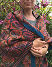 Copper Beech shawl / wrap-around by Ruth Sørensen, No 20 knitting kit Knitting kits Ruth Sørensen 