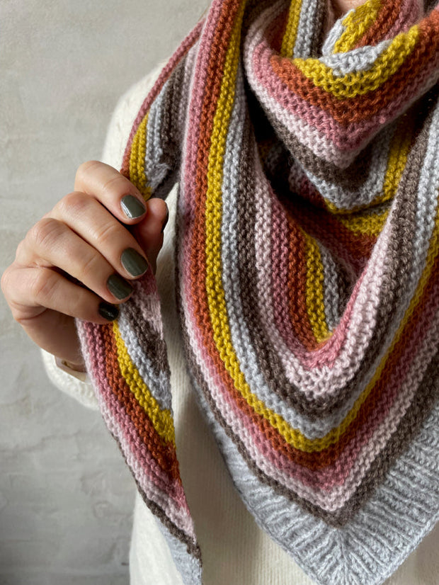 Easy Peasy striped shawl by Önling, No 15 knitting kit Knitting kits Önling - Katrine Hannibal 
