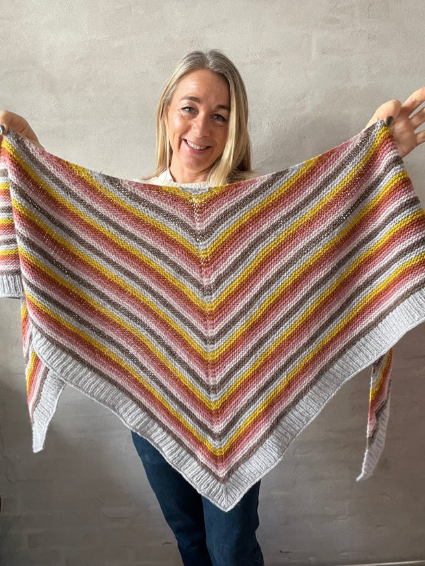 Easy Peasy striped shawl by Önling, No 2 knitting kit Knitting kits Önling - Katrine Hannibal 