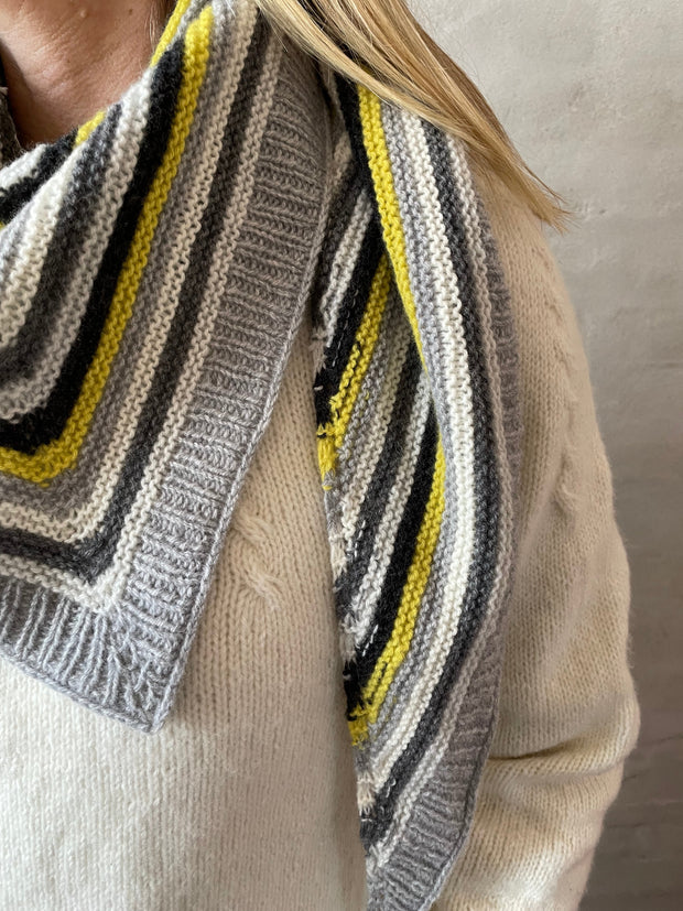 Easy Peasy striped shawl by Önling, No 2 knitting kit Knitting kits Önling - Katrine Hannibal One-size
