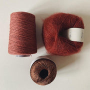 Edel sweater, No 12 kit in Dark rose w. copper