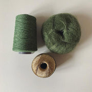 Edel sweater, No 12 kit in Green w. gold