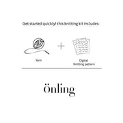 Fiona wrist warmers by Önling, No 20 knitting kit (2 col) Knitting kits Önling - Katrine Hannibal 