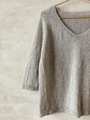 Frigga V-neck by Önling, Silk knitting kit