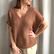 Fungus Slipover V-neck by Refined Knitwear, silk mohair knitting kit Knitting kits Refined Knitwear 
