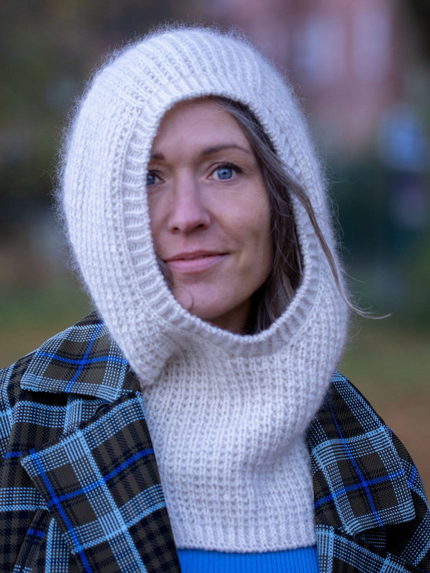 Hilly Hood balaclava by Anne Ventzel, No 2 + silk mohair yarn kit (ex