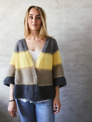 Ingrid cardigan (short version) by Önling, monocolor knitting kit