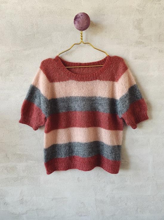 Knitting pattern for Molly Mohair Tee with stripes, in Önling No 10 silk mohair.
