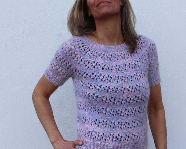 No 28 T-shirt by VesterbyCrea, No 12 + silk mohair kit Knitting kits VesterbyCrea 