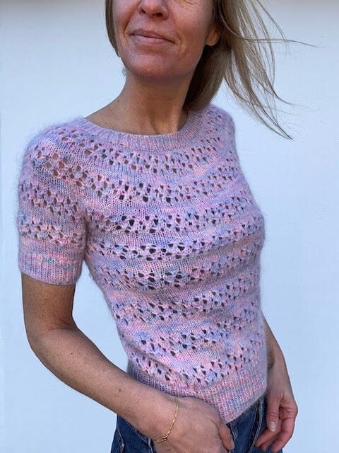 No 28 T-shirt by VesterbyCrea, No 12 + silk mohair kit Knitting kits VesterbyCrea 