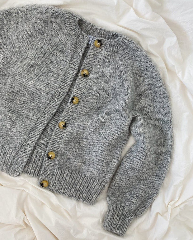 Novice Cardigan Chunky from PetiteKnit, No 1 + Silk Mohair knitting kit