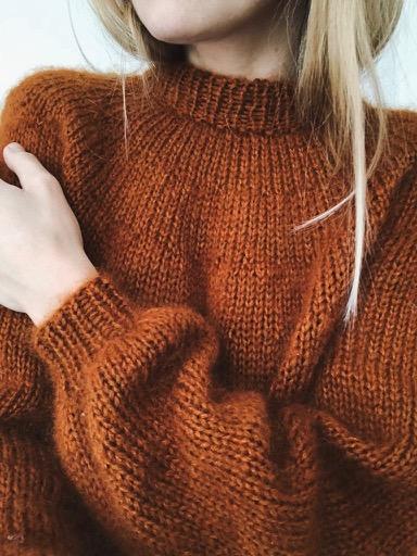 Novice sweater by PetiteKnit, No 1 + Silk Mohair knitting kit