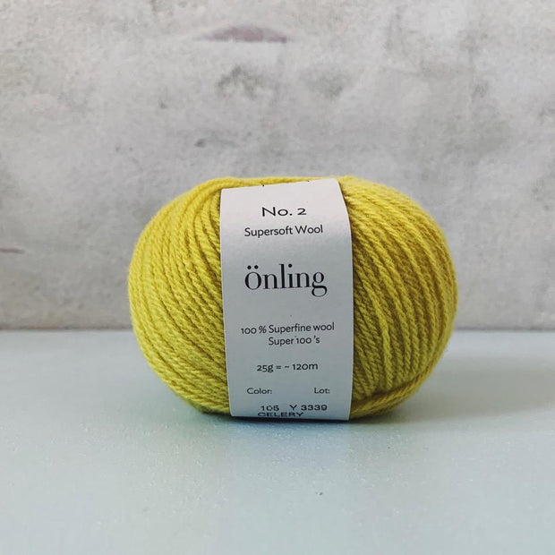 Önling No 2, Sustainable merino yarn Yarn Önling Yellow (105, cellery)