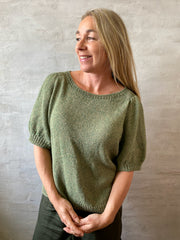 Paloma T-shirt w. puff sleeves, knitting pattern Knitting patterns Önling - Katrine Hannibal 