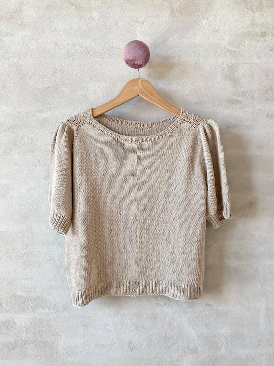 Paloma T-shirt m. pufærmer, strikkeopskrift Strikkeopskrift Önling - Katrine Hannibal