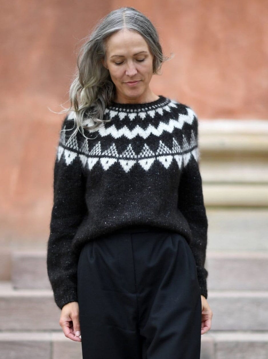 Selene sweater by Anne Ventzel, No 16 + Silk mohair yarn kit (ex patte