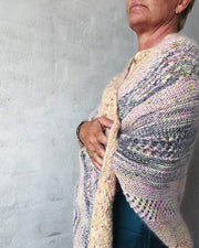 Skagen shawl knit in handdyed yarn, merino wool - Önling Nordic knitting patterns and yarn
