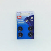Black snap fasteners from Prym, 17 mm