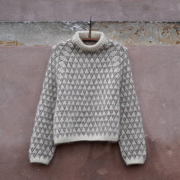 Spot sweater af Anne Ventzel, No 20 + Silk mohair Strikkekit Anne Ventzel 