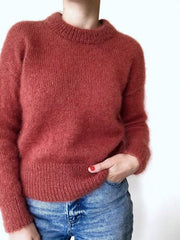 Stockholm sweater by Petiteknit, Mohair by Canard knitting kit