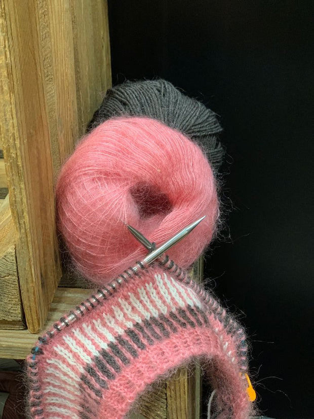 Tanne Top by Anne Ventzel, No 15 + Silk mohair knitting kit Knitting kits Anne Ventzel 