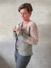 Tweedie jakke af Hanne Falkenberg, strikkekit Strikkekit Hanne Falkenberg 