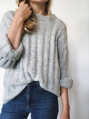 Knitting pattern for 'Vertical Stripes' Sweater designed by PetiteKnit, in Önling No 1 or Alpaca 2 and Silk mohair 