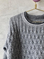 Knitting pattern for Vesterhavet sweater in Önling No 1 and silk mohair neckline