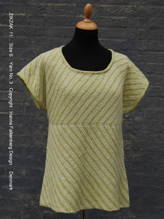 Zikzak blouse in No. 3 by Hanne Falkenberg, knitting pattern Knitting patterns Hanne Falkenberg 