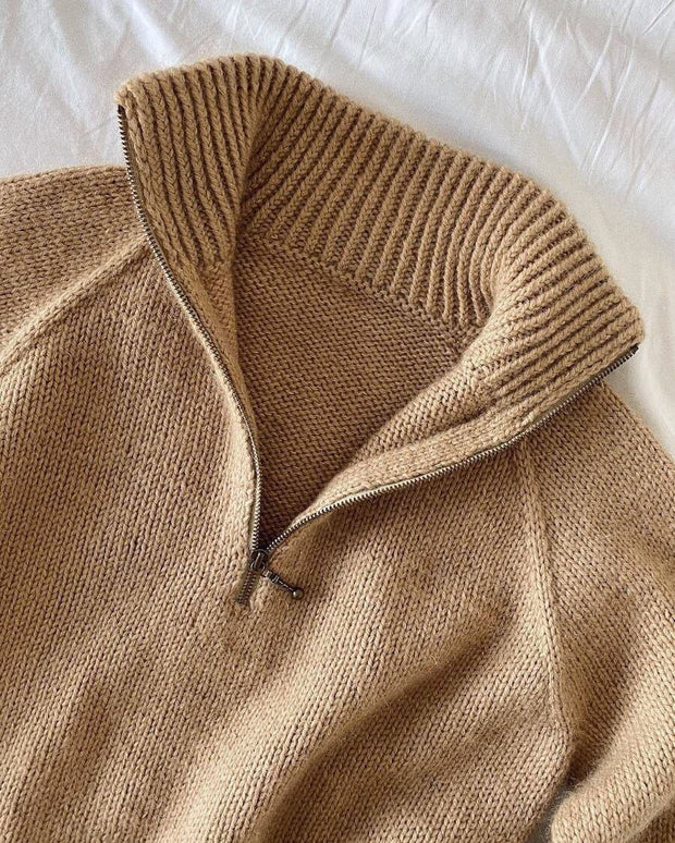 Zipper Sweater af PetiteKnit, No 1 + No 2 kit Strikkekit PetiteKnit 