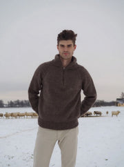Zipper Sweater - Man - af PetiteKnit, No 1 + Silk mohair kit Knitting kits PetiteKnit 